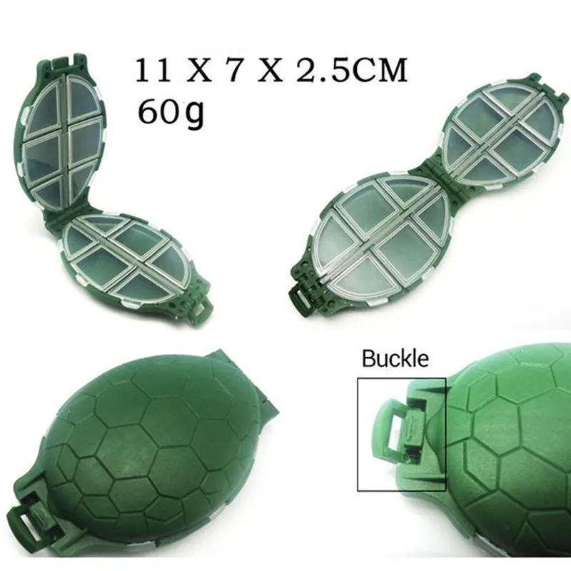Новое поступление рыболовный контейнер в форме черепахи для приманки и крючков