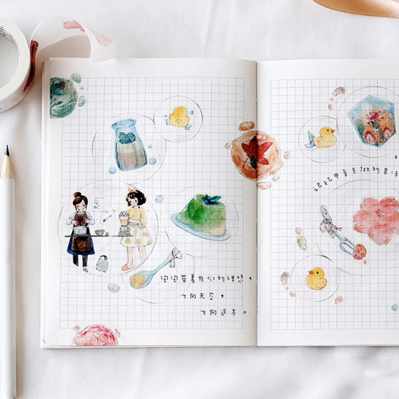 

15-40mm*7M Diary DIY Decoration Paper tape diy Washi Tape Scrapbooking Masking Tape School Office Supply Escolar Papelaria