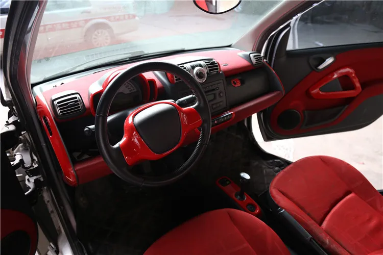TTCR-II для smart fortwo 2009- украшение интерьера розетка Авто Стайлинг Аксессуары рулевое колесо ABS наклейки для автомобиля 3D