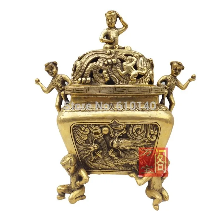 Мальчик проведение ладан Shuanglongxizhu мальчик Испаритель зла таунхаус фэн шуй