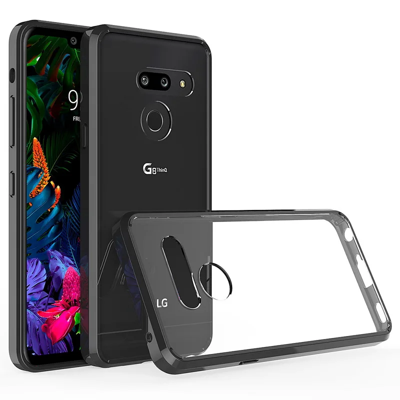 Для LG G8 Дело ТПУ Бампер Жесткий ПК акрил ясно Hybrid Кристалл Телефон задняя крышка для LG G8 ThinQ G 8 LGG8 Пластик случае Coque Капа