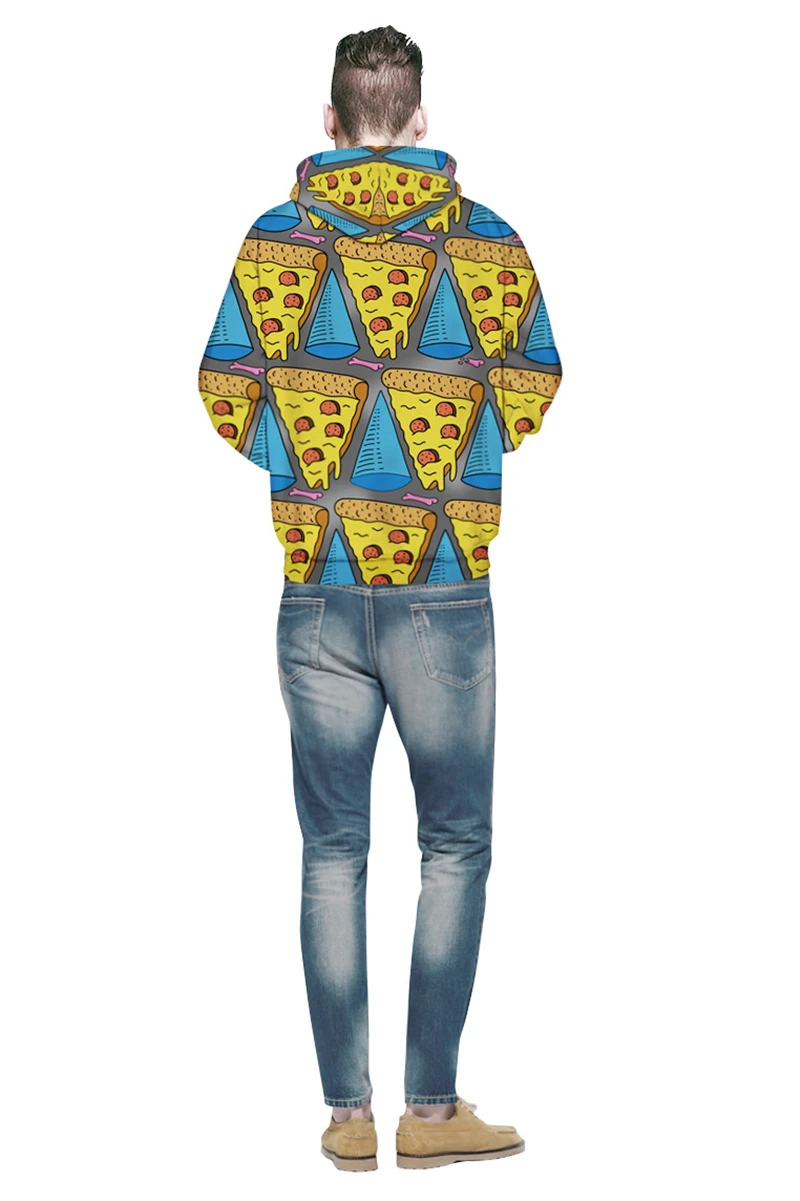 Fashion Men Women Hoodies Alien Pizza 3D Printing Harajuku Autumn Couple Models Funny Hooded Sweatshirt Dropship | Женская одежда