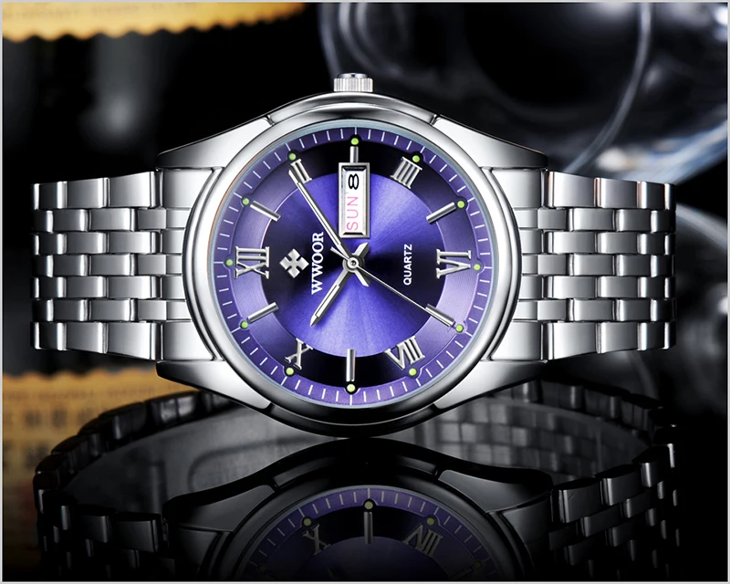 Reloj Hombre, мужские часы из нержавеющей стали, деловые кварцевые наручные часы, мужские роскошные брендовые светящиеся часы с датой, мужские часы