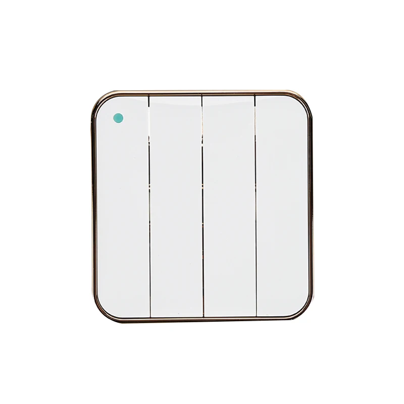 10A 220 V 250 50/60Hz CE настенный выключатель ПК с гальваническим покрытием 4 банды 1