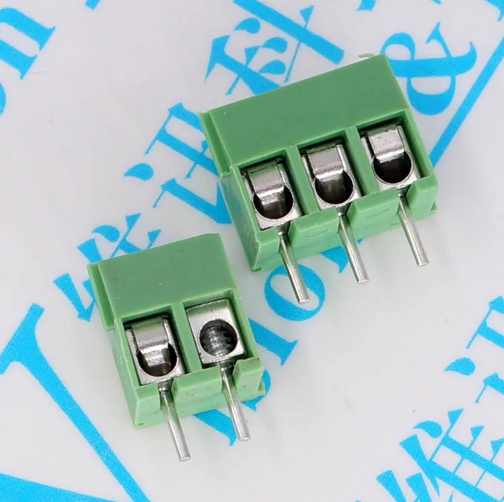10 шт./лот KF126 2P 3P клемма 5 0 мм Клеммная колодка 250В 8А Phillips отвертка зеленая