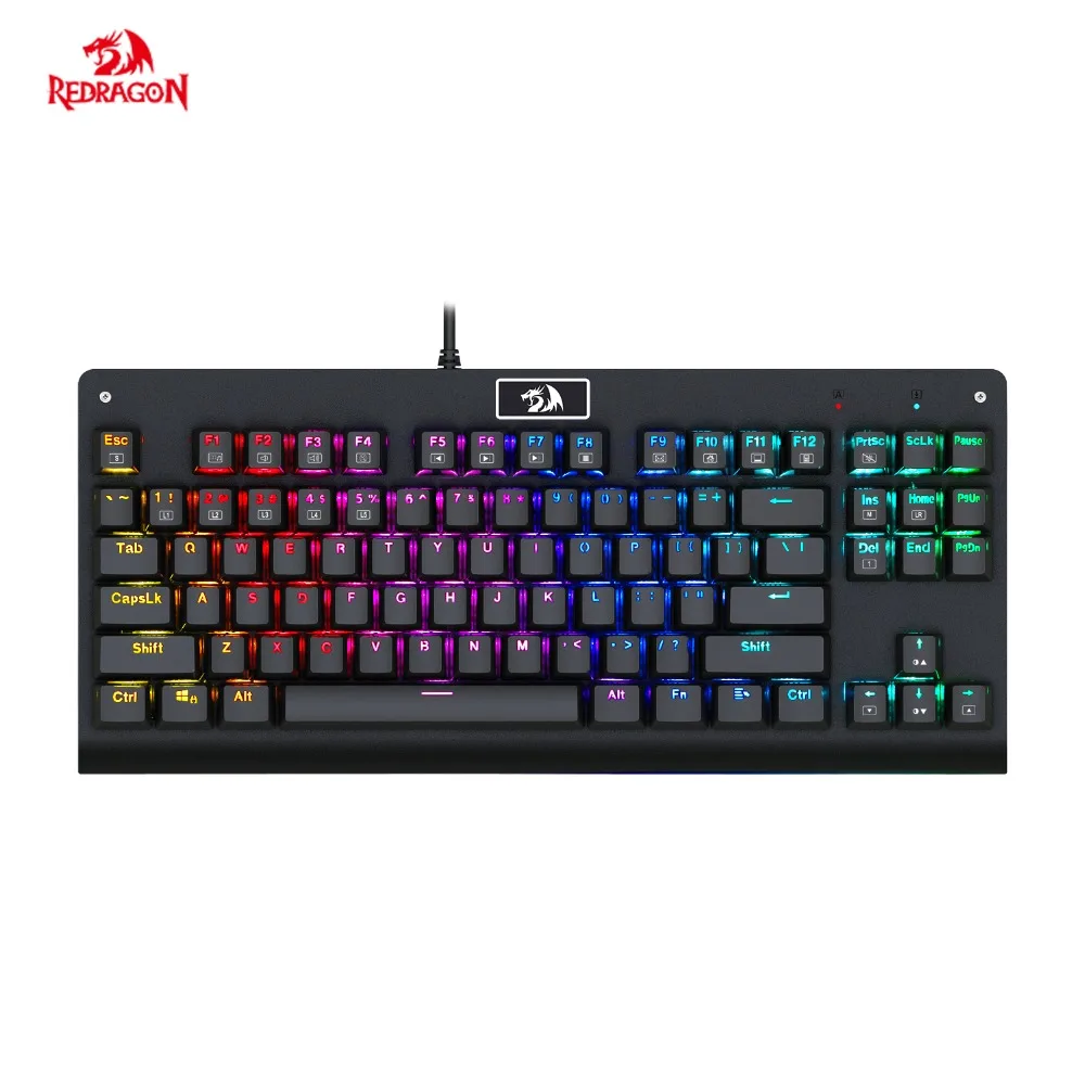 Механическая игровая клавиатура Redragon K568 RGB светодиодный с подсветкой без нажатия