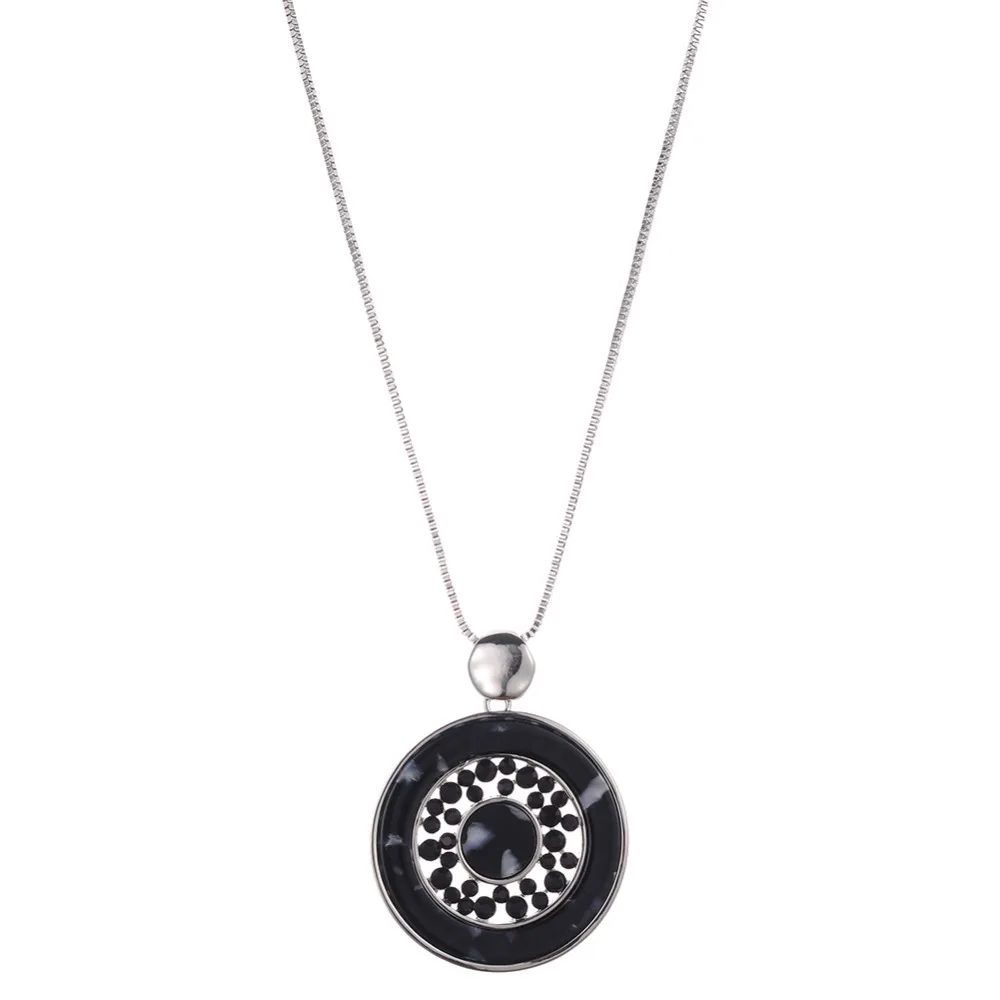 Ожерелье-цепочка женское круглое из полимера с бусинами Стразы | Украшения и