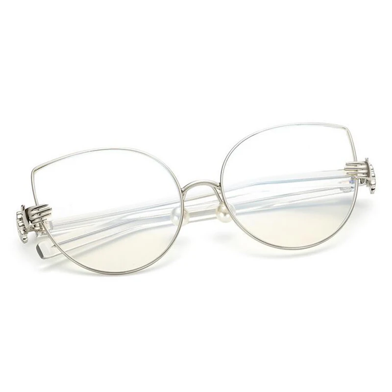 Женские прозрачные очки RBUDDY с прозрачными линзами в металлической оправе розового и золотого цвета 2019|clear