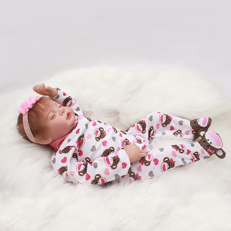 Кукла для новорожденных 22 дюйма мягкая силиконовая кукла Реалистичная сна