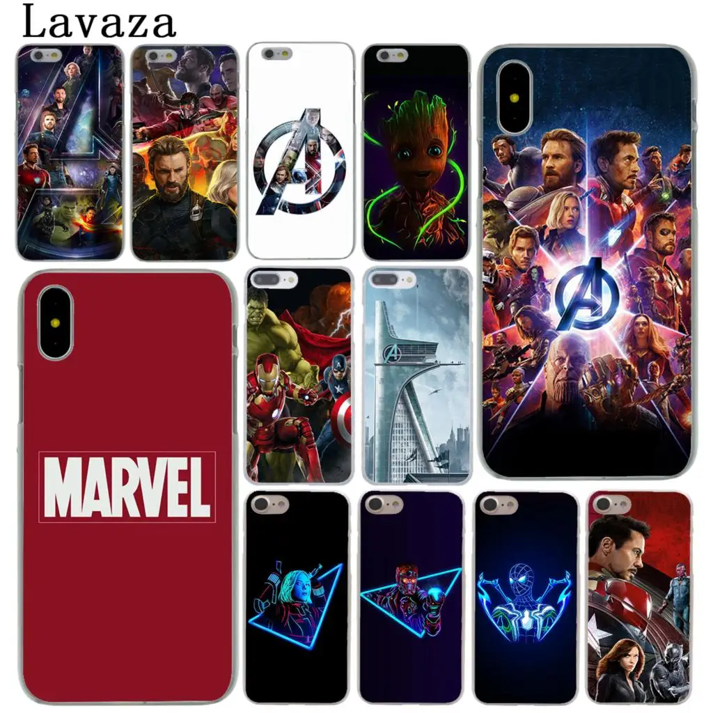 Твердый чехол для телефона Lavaza Marvel's The Avengers Infinity War iPhone XR X XS 11 Pro Max 10 7 8 6S 5 5S SE 4S