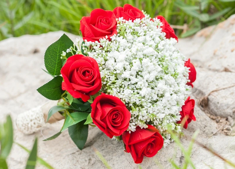 

Bridal Bouquet Wedding Bouquet de mariage Wedding Bouquet artificial Babysbreath Wedding flower bouquet de marie ramo de novia