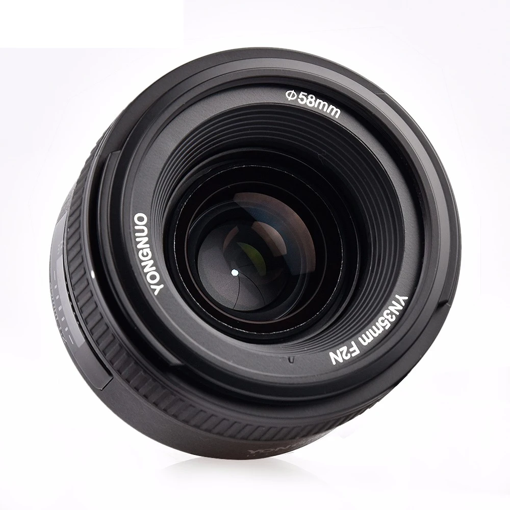 Объектив YONGNUO YN35mm 1:2 F2.0 AF/MF для цифровых зеркальных камер Nikon F широкоугольный