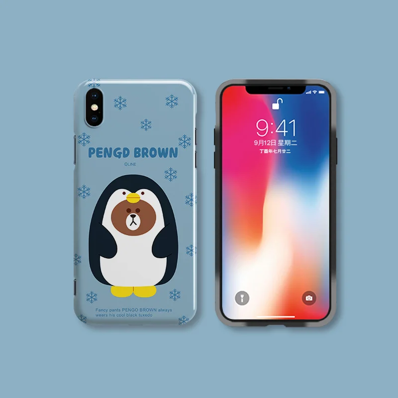 ORYKSZ 3D снег медведь чехол для телефона iphone 7 8 х мультфильм рисунком Глянцевая TPU