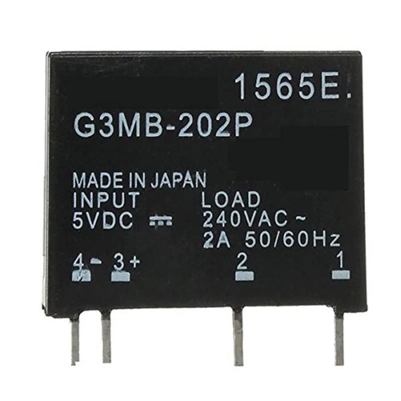 5V Релейный модуль G3MB-202P G3MB 202P DC-AC PCB SSR In 5V 12V 24V DC Out 240V AC 2A твердотельный релейный модуль - Габаритные размеры: 5V