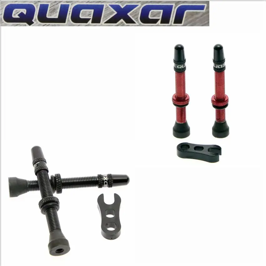 

40mm blue mtb Road Bike No Tubes Tubeless Presta aluminum Valves Pair