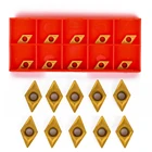 10 шт., лезвия из карбида золота DCMT070204 YBC251, токарный станок с ЧПУ, резак для токарного станка, сверлильный стержень 7x7x2 мм