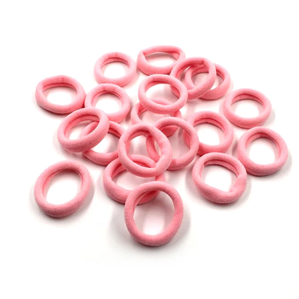 light pink 50 шт. Детские эластичные резинки для волос для девочек, бесшовное детское кольцо для волос, резинка для конского хвоста, эластичные резинки для волос, 24 цвета, Дешевые вечерние - Цвет: light pink