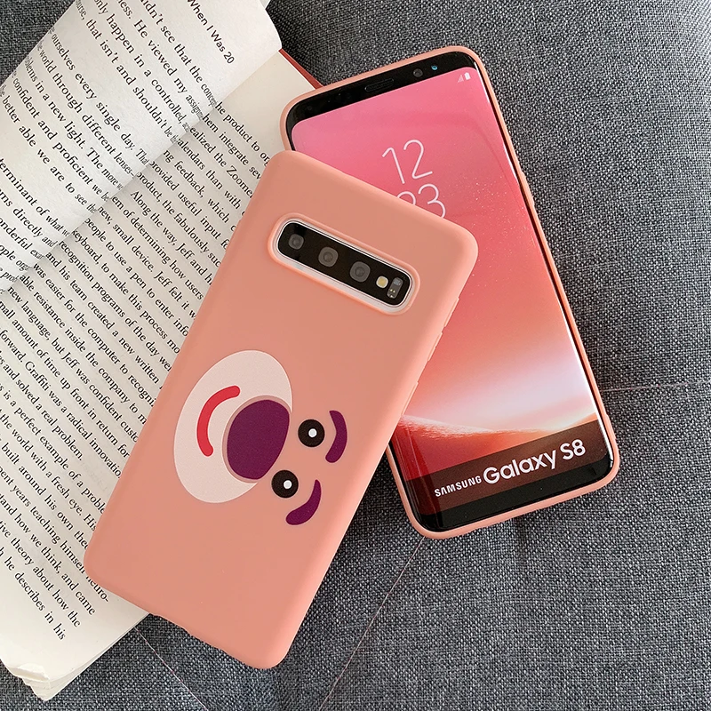 YHBBCASES мягкие чехлы из ТПУ с рисунком смайлика и медведя для Samsung Galaxy S8 S9 S10 Plus Note 8 9