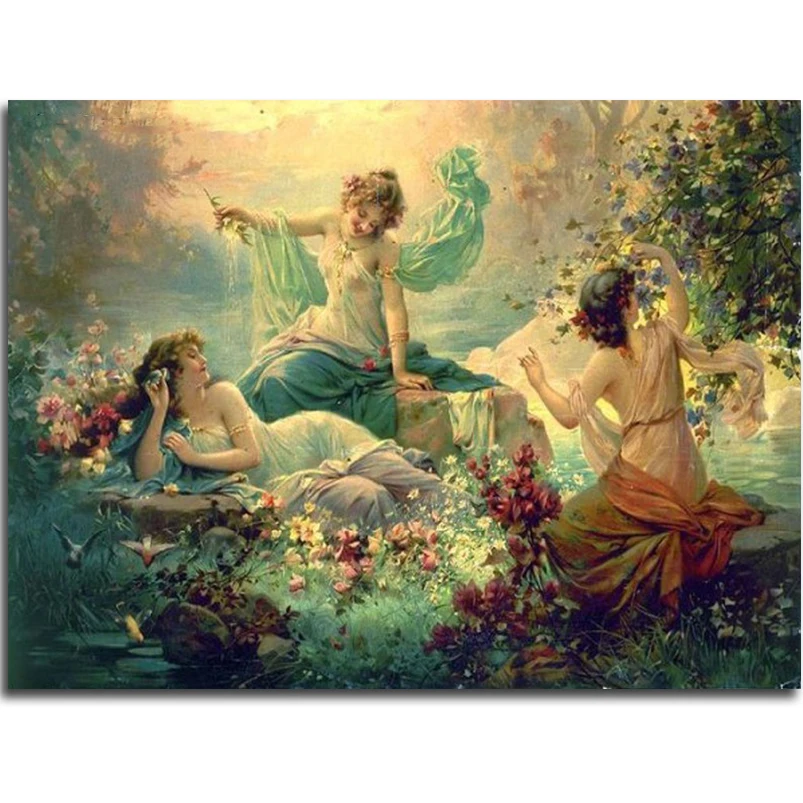 DIY 5d Красивая Алмазная мозаика для женщин вышивка с блестками квадратная Пейзаж