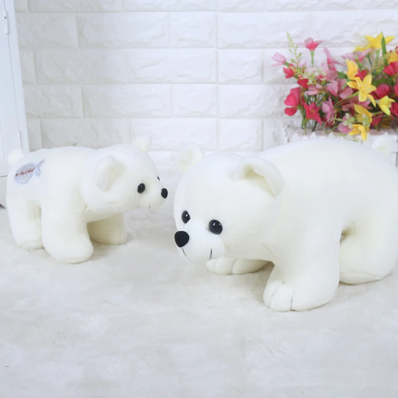 1 piece 25cm Simulation Polar Bear Plush Toy Stuffed Animal Toys For Children Education Home Decoration Decent Bed | Игрушки и хобби