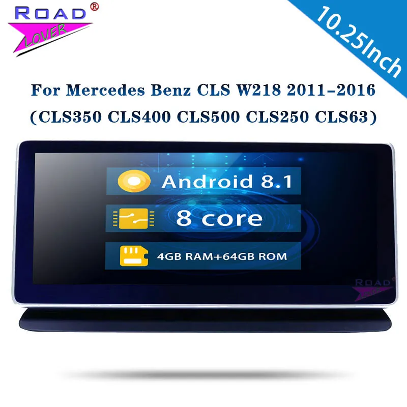 

Автомобильный радиоприемник 10,25 дюймов Android 8,1, головное устройство для Benz CLS W218 2011-2016 CLS350 CLS400 CLS500, стерео, 1 Din, автомобильная автомагнитола, DVD-...