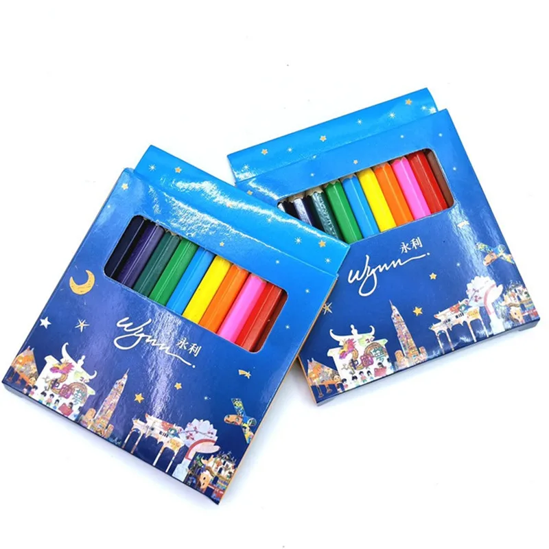 12 шт цветной Радужный деревянный карандаш живопись канцелярские принадлежности