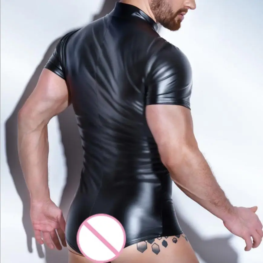 2018 Hot Mens Seductive Straps Artificial Leather Bodysuit Siamese Temptation L116 | Красота и здоровье