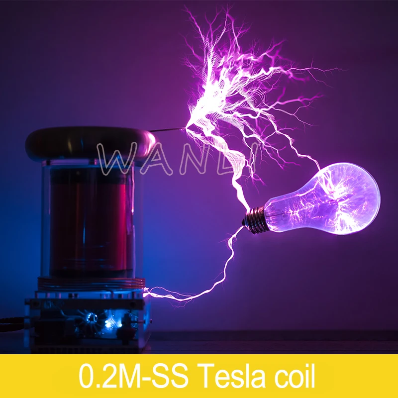0,2 м твердотельная катушка Tesla/музыкальная катушка Tesla/грозовая буря