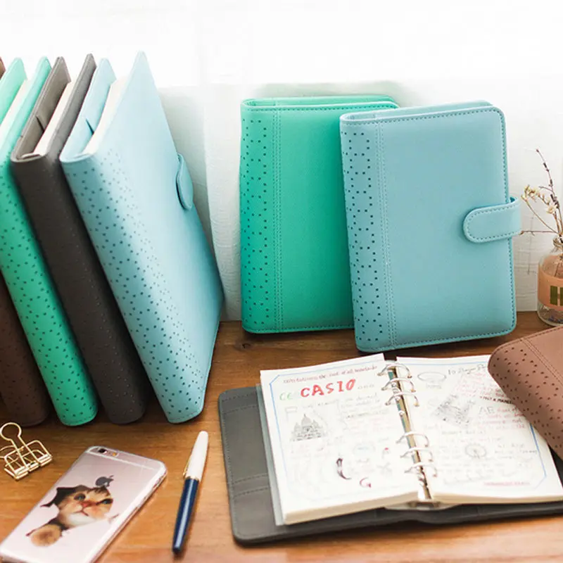 Креативный блокнот из искусственной кожи с полыми листьями A5 A6 планировщик милый