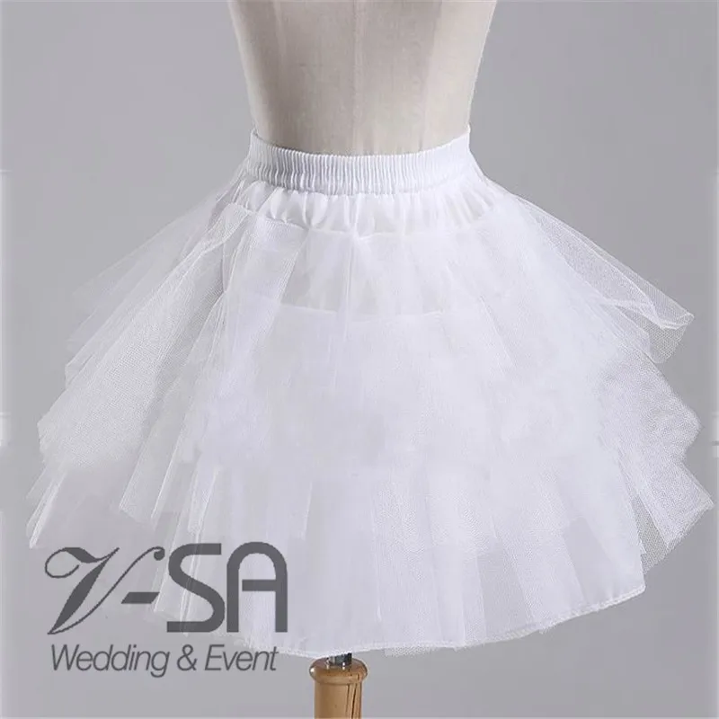 Детская нижняя юбка в наличии трехслойная белая короткая юбка-подъюбник с