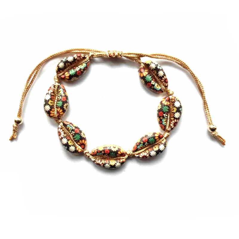 2019 женский яркий браслет в праздничном стиле Цветной струйный из сплава тканый