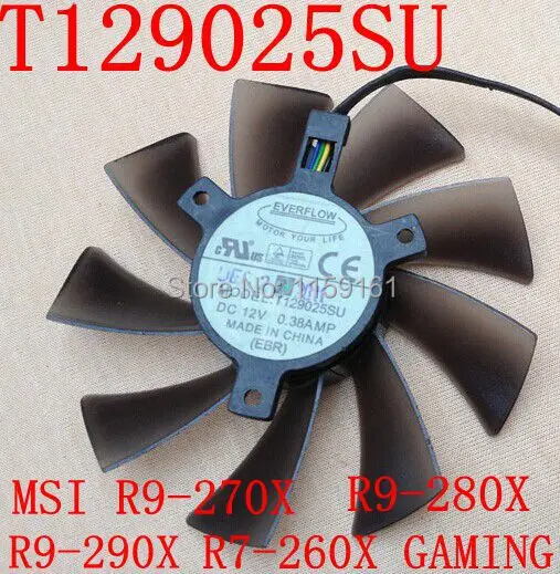 Бесплатная доставка T129025SU 2 шт./лот MSI R9 290X 280X|fan adjust|card speakerfan details |