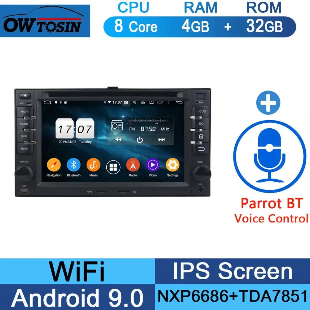 32G Parrot BT " ips 8Core 4G+ 64G Android 9,0 Автомобильный DVD Радио gps Navi для Kia CEED Cerato Carens Carnival Lotze Morning Rio Optima DSP CarPlay - Цвет: 32G Parrot BT