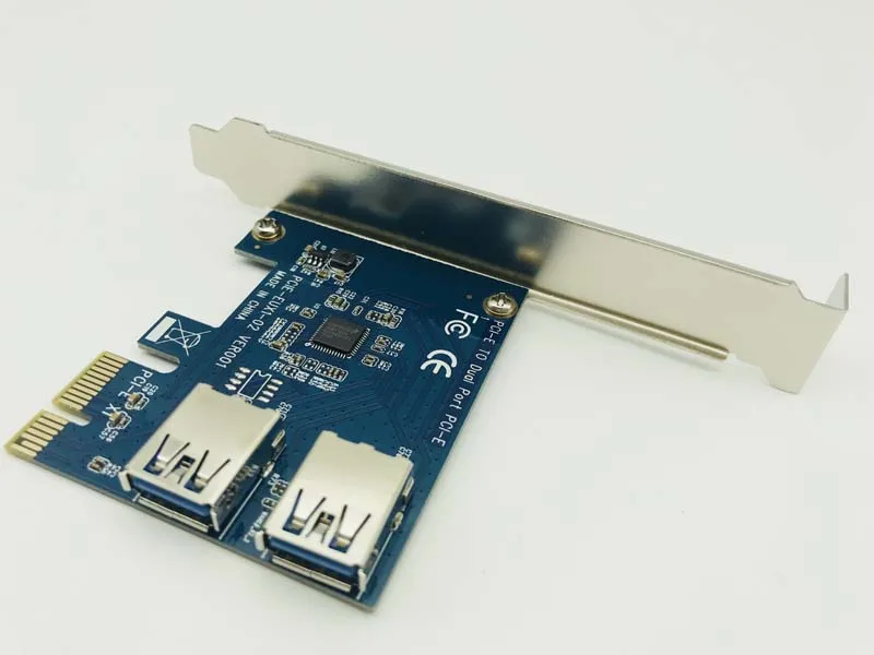 USB 3.0 PCI E 1 поворот 2 express 1X Слоты Райзер карта Mini ITX внешний 3 слота адаптер PCIe порт