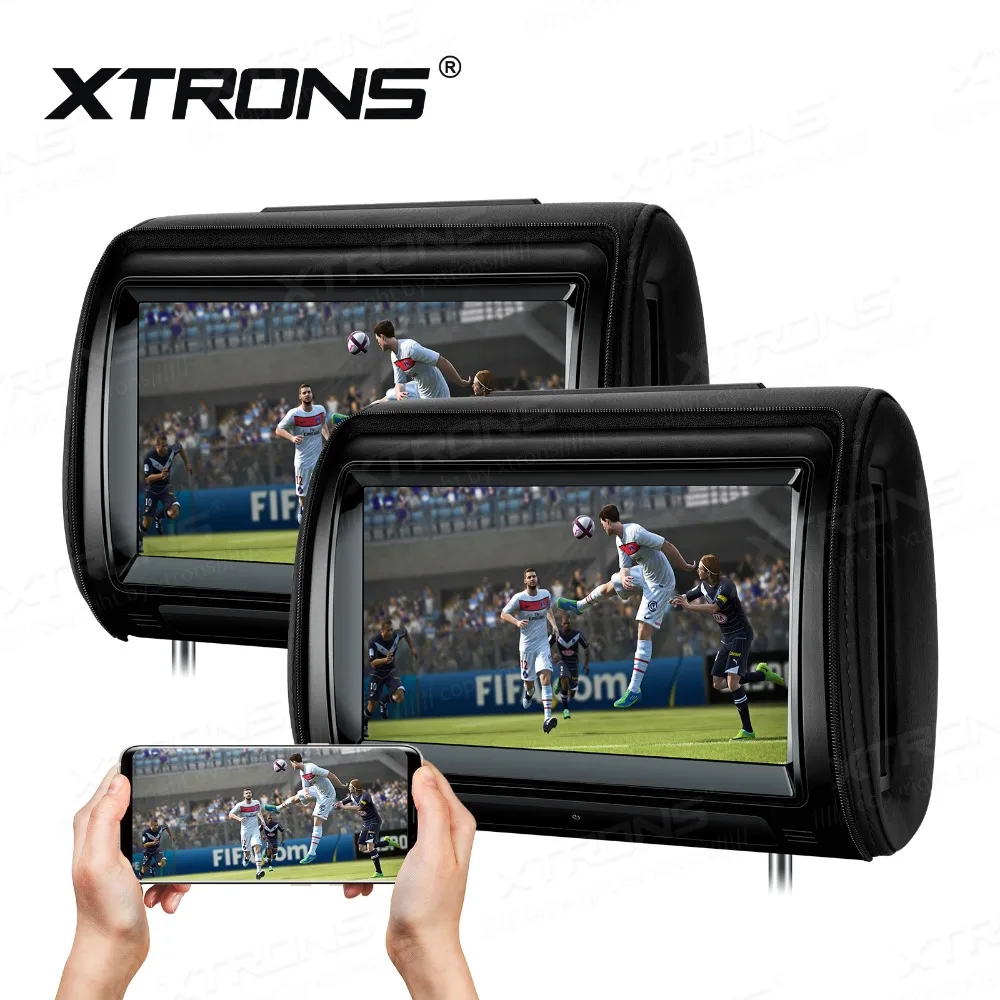 XTRONS 2 шт. 9 дюймовый монитор для подголовника автомобиля DVD плеер 1080P видео
