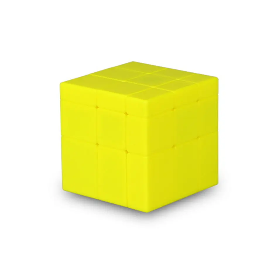 Qiyi 3x3 кубик рубика зеркальный куб 3x3x3 QiYi зеркальный волшебный куб 3 слоя скоростной куб профессиональные головоломки игрушки для детей Детские Подарочные игрушки - Цвет: Yellow