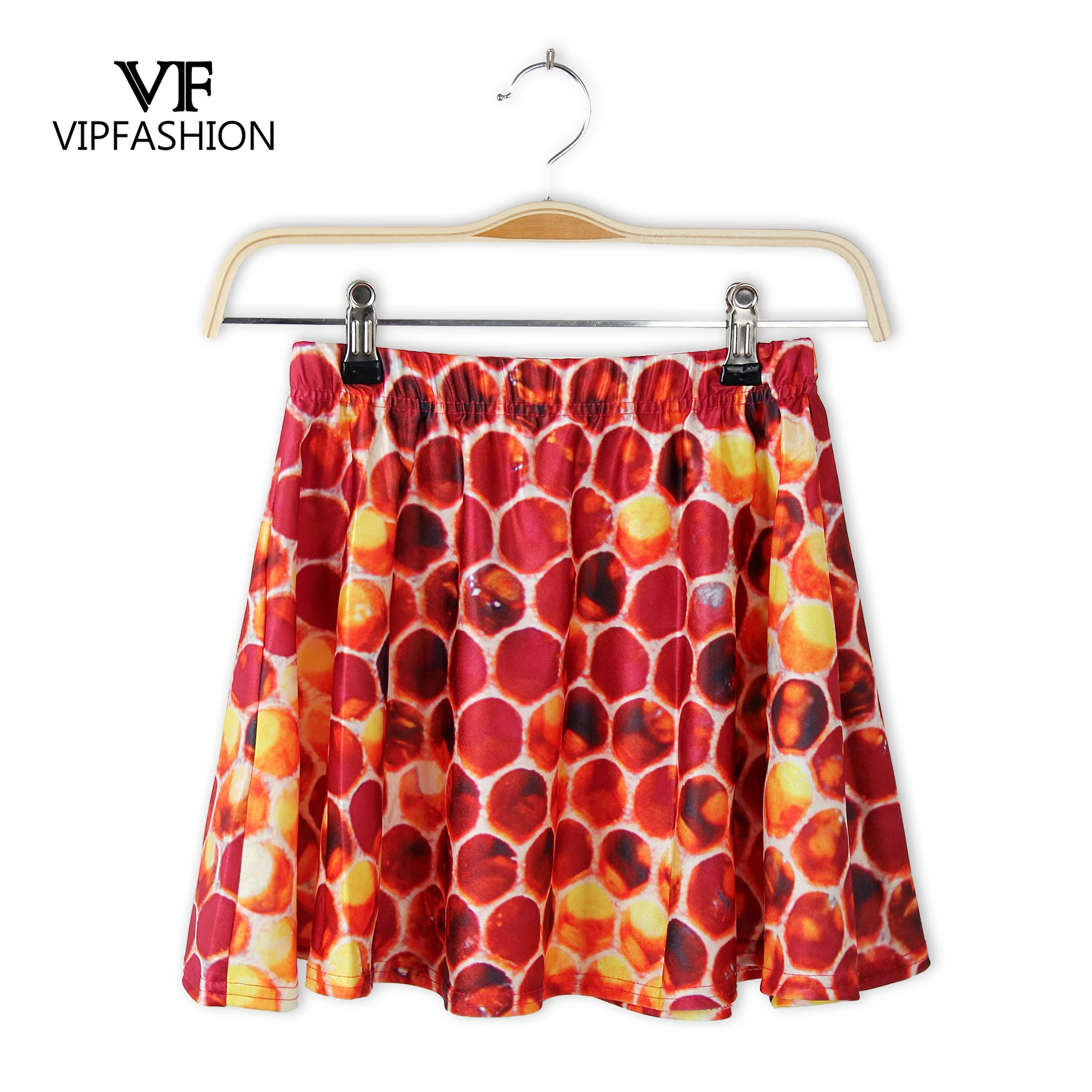 VIP Модные женские летние плиссированные мини-юбки с цветочным принтом и пчелы в