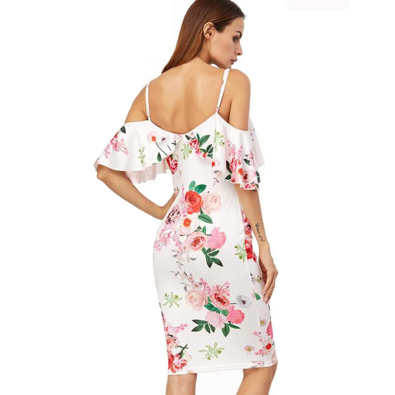 Летнее женское платье в Корейском стиле модная одежда с принтом белой розы