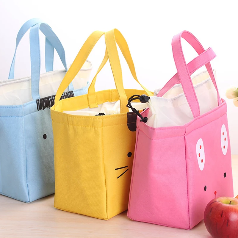 BONAMIE термо Ланч сумка для студентов мультфильм пляж еда пикника сумки