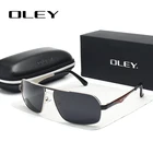 Мужские и женские зеркальные солнцезащитные очки OLEY, брендовые очки унисекс из нержавеющей стали с поляризационными стеклами, Y1543