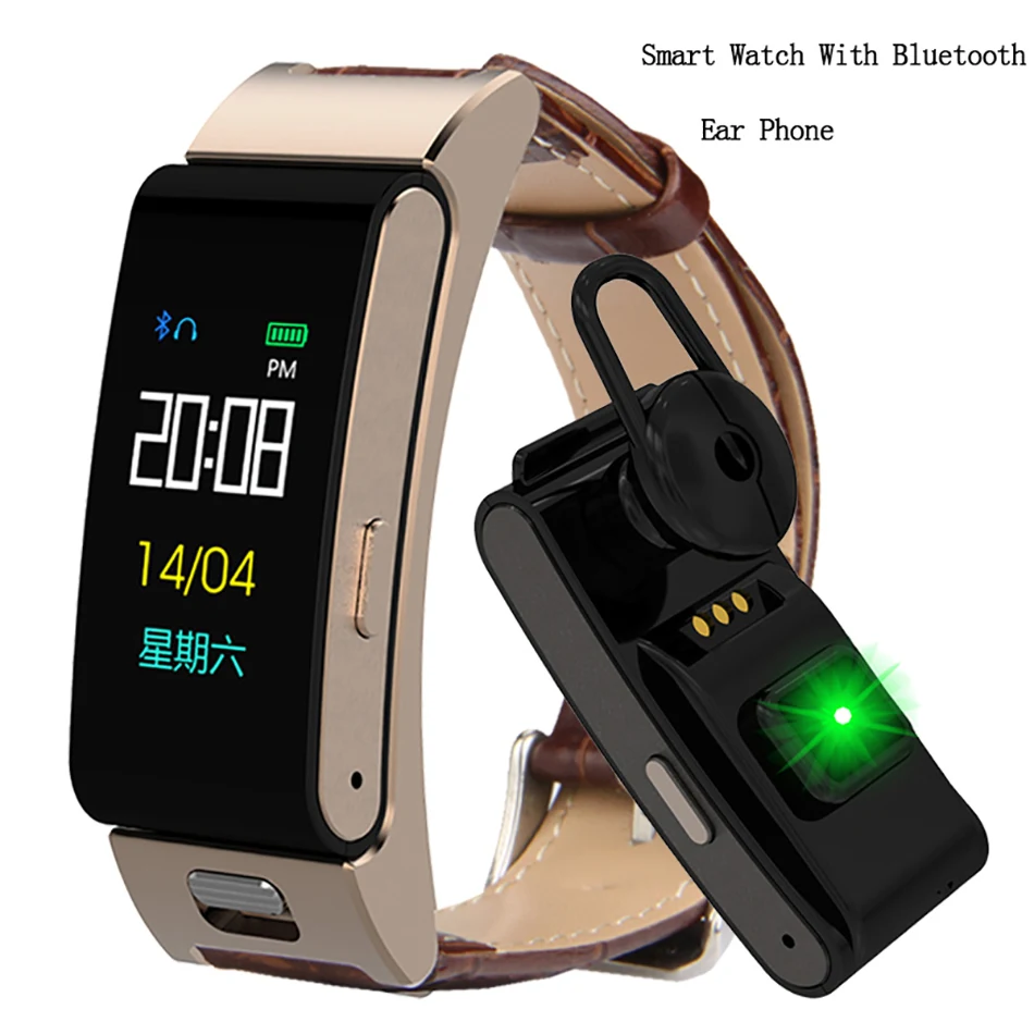 Фитнес часы для мужчин и женщин Bluetooth Talk Band монитор сердечного ритма спортивные