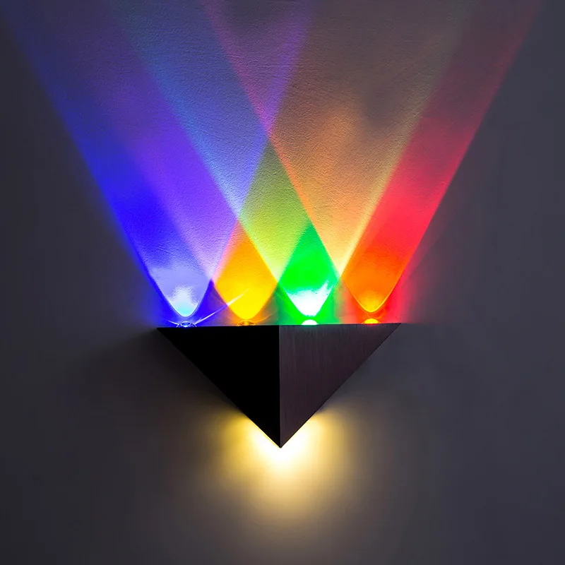 

wall lamp 5W Led triangle colorful lantern corridor light sconces wall lighting decoration