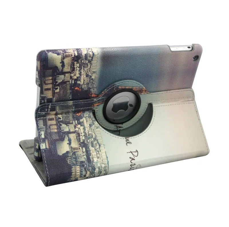 2014 New Fashion Luxury Europe Retro Flag Effeil Tower PU Leather Flip Stand Case Cover for ipad Air For 5 | Компьютеры и офис