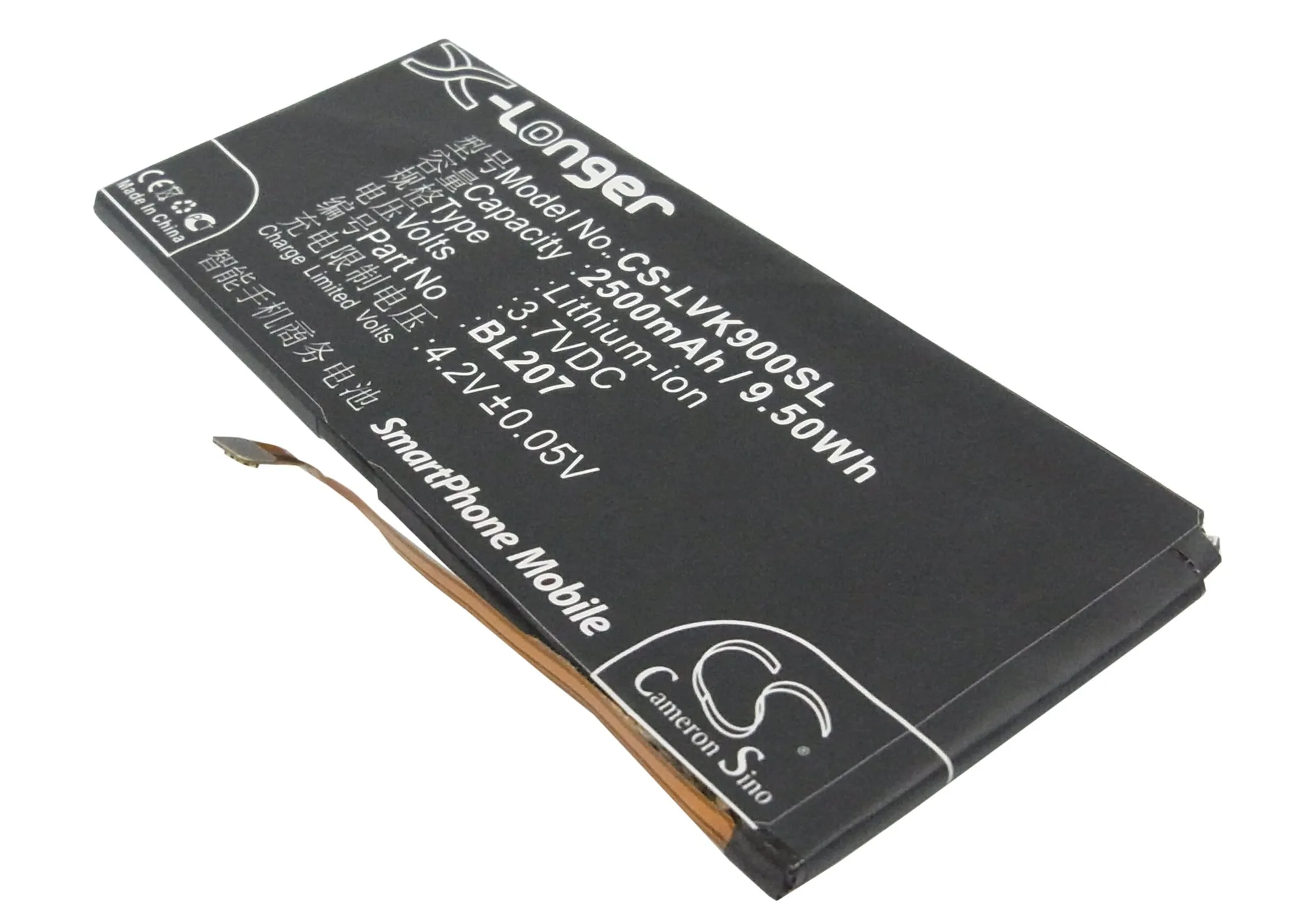 Аккумулятор Cameron Sino 2500 мАч BL207 для Lenovo K100 K900|2500mah battery|cameron sinobattery 2500mah |