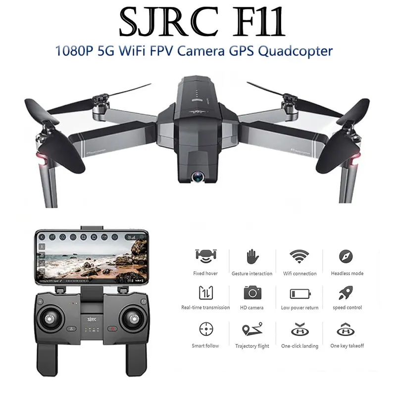 Новый складной Радиоуправляемый Дрон GPS 5G WIFI FPV с 1080P HD широкоугольной камерой