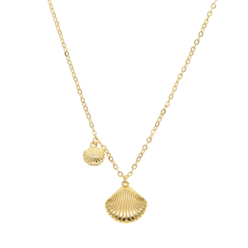 2020 Одежда высшего качества золото Цвет Sea Shell Колье с подвеской для женщин летняя
