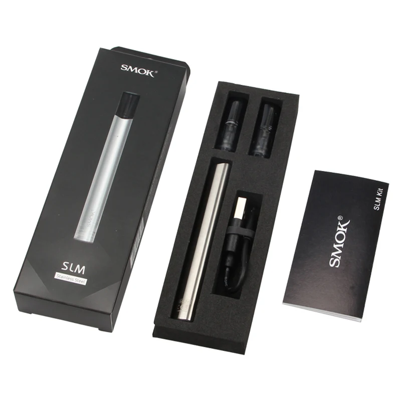 Оригинальный Smok SLM Pod Комплект с 250 мАч батарея свет Ручка стиль pod vape комплект 0 8 мл