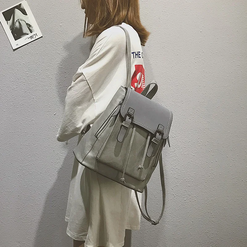 Женский кожаный рюкзак в винтажном стиле Большой Вместительный школьный для