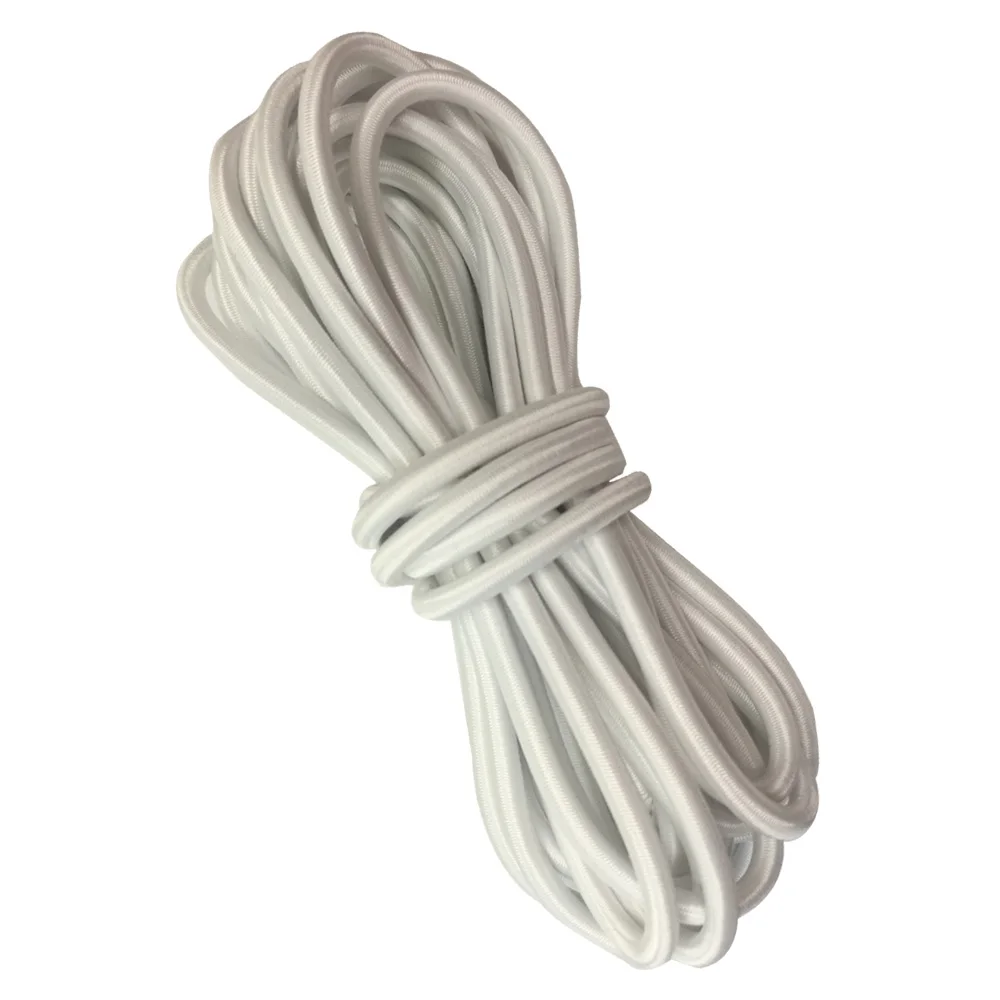 White 10M 5mm 5 мм морской лодка каяк эластичный амортизационный шнур веревка Весло Поводок каноэ, рыбалка крепление серфинг галстук вниз багажник на крышу - Цвет: White 10M 5mm