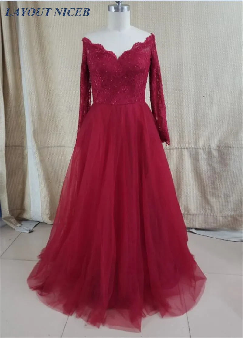 Vestido De Novia 2018 романтическое красное вечернее платье с открытыми плечами и